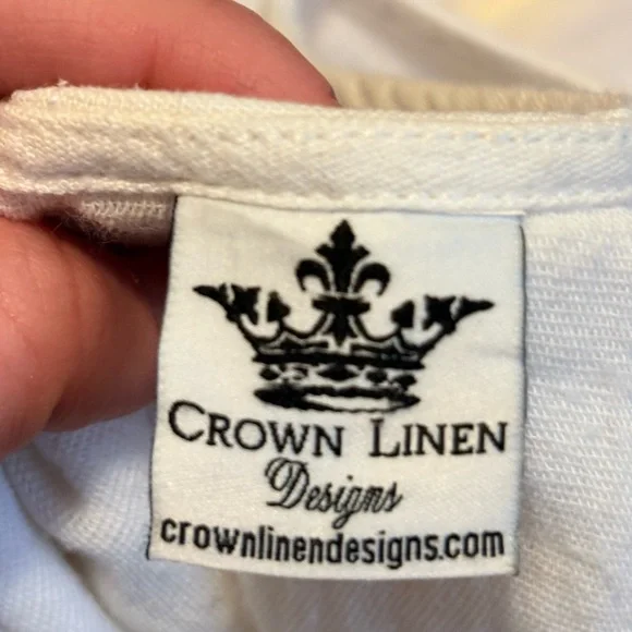 100% Linen Crown Linen Designs White Linen Shift Dress - Picture 5 of 5